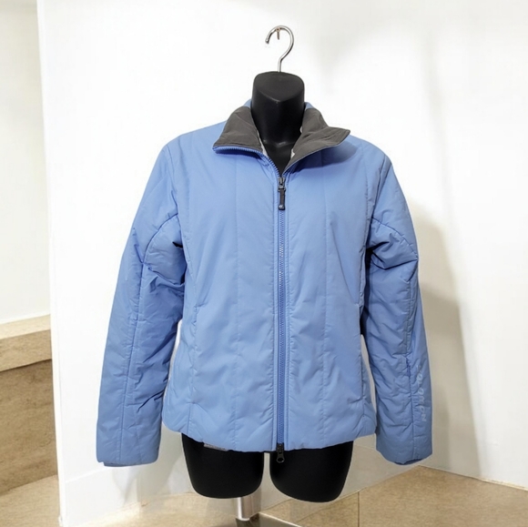 Salomon woman's ski jacket size small petite  light blue. In immaculate cond. - Picture 1 of 13